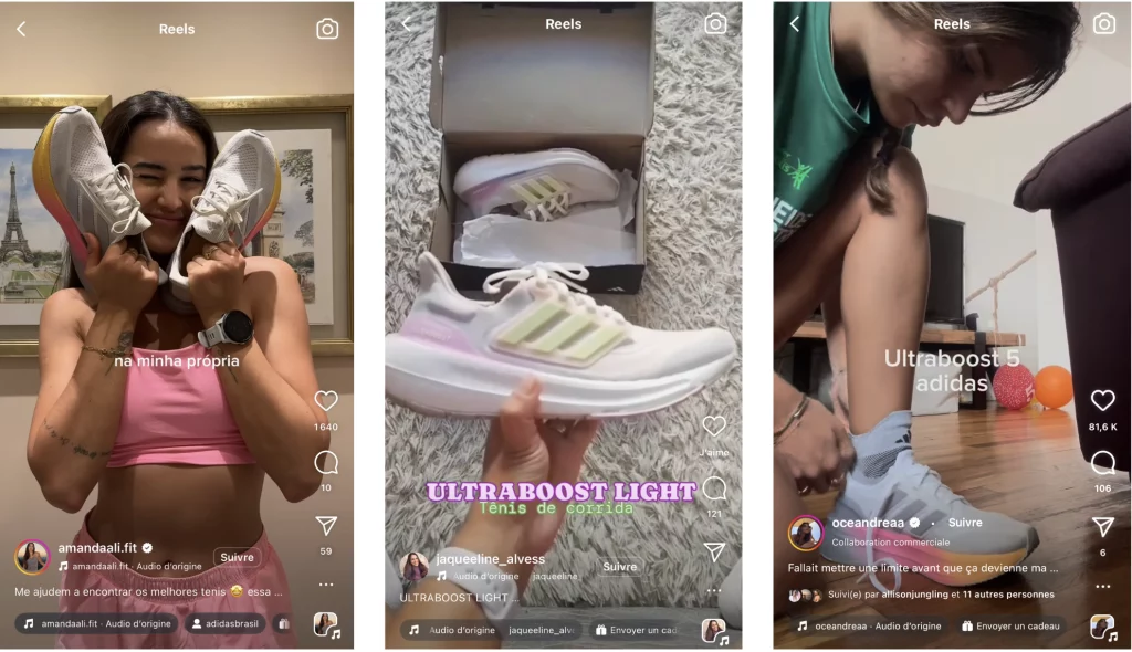 Marketing d'influence : campagne adidas Ultraboost